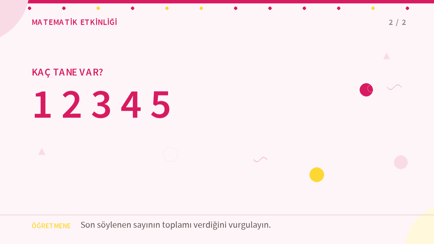 Yapay zekâ ile üretilmiş slayt: 1'den 5'e sayalım
